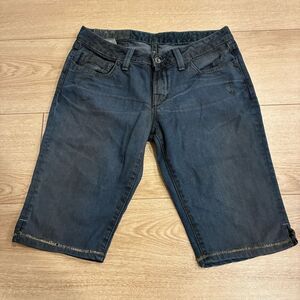 NEW Loomstate Women’s 11” Stained Denim Bermuda Short Organic Cotton Size 27